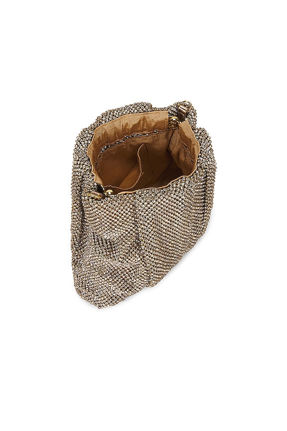 Crystal Gathered Flat Clutch