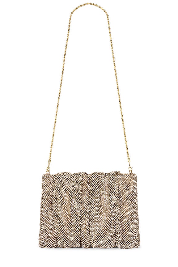 Crystal Gathered Flat Clutch