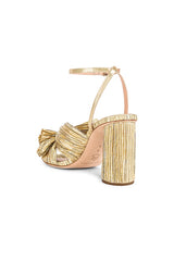 Camellia Bow Heel With Ankle Strap