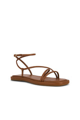 Noor Strappy Ankle Wrap Flat Sandal