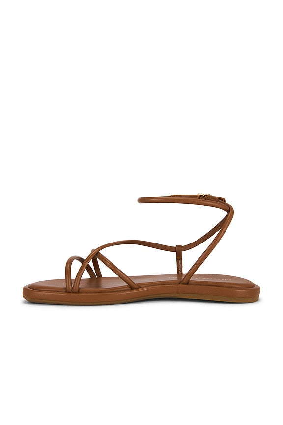 Noor Strappy Ankle Wrap Flat Sandal
