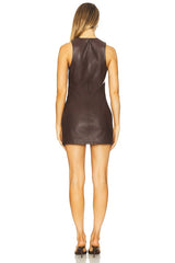 Gemma Faux Leather Mini Dress
