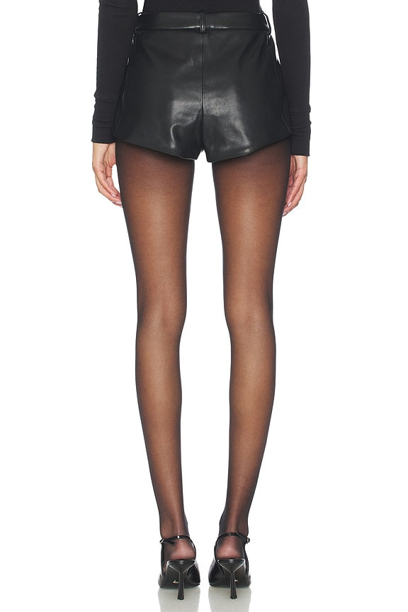 Delaney Faux Leather Micro Short