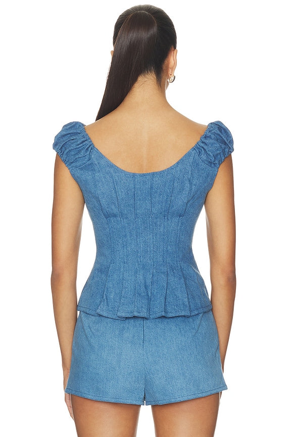 Mabel Denim Top