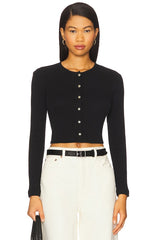 Pointelle Crop Cardigan