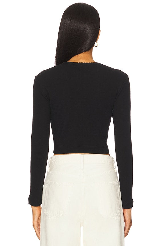 Pointelle Crop Cardigan