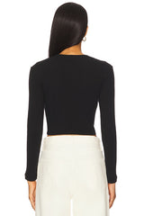 Pointelle Crop Cardigan