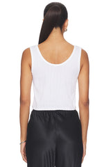 Pointelle Button Down Tank