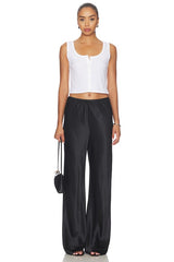 Pointelle Button Down Tank