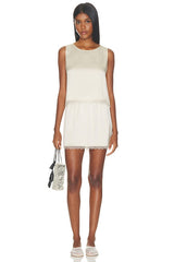 Barb Lace Crop Sleeveless Crew
