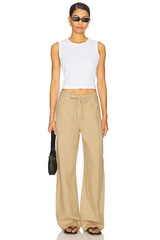 Pointelle Sleeveless Crew Top