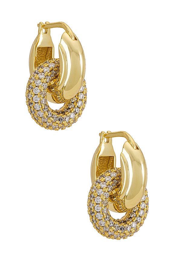 Pave Interlock Hoops