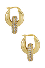 Pave Interlock Hoops