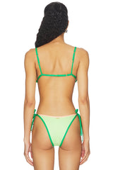 Green Symphony Ginger Bikini Top