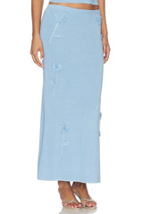 Kaidyn Flower Embroidered Midi Skirt