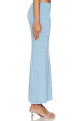 Kaidyn Flower Embroidered Midi Skirt