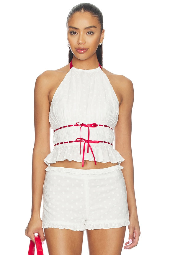 Alessia Embroidered Halter Top
