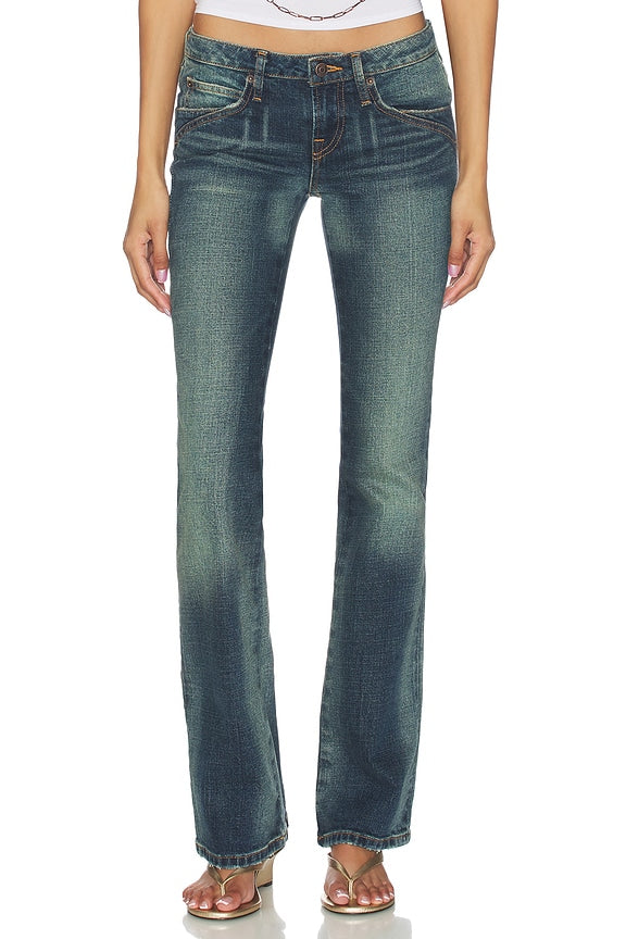 Low Rise Flare Jeans