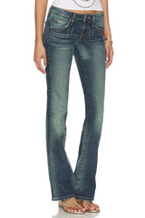 Low Rise Flare Jeans