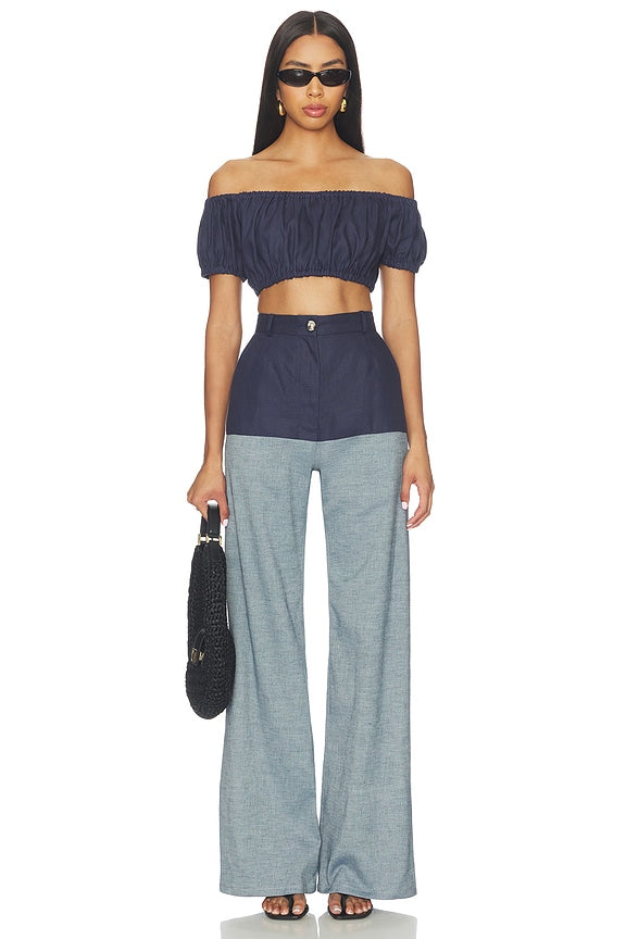 High-waist Combo Jeans