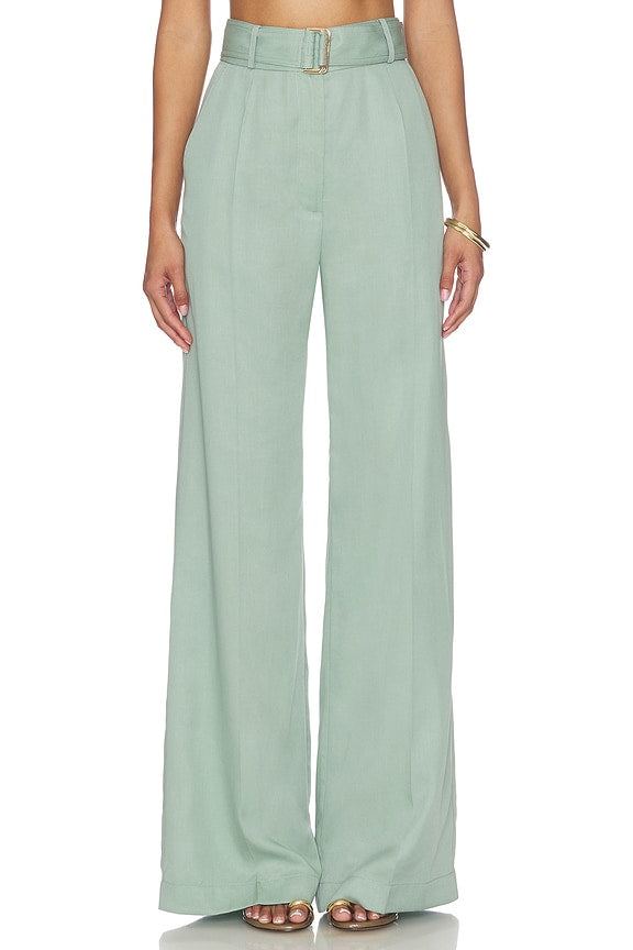 Belted Wide Leg Trouser