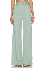 Belted Wide Leg Trouser