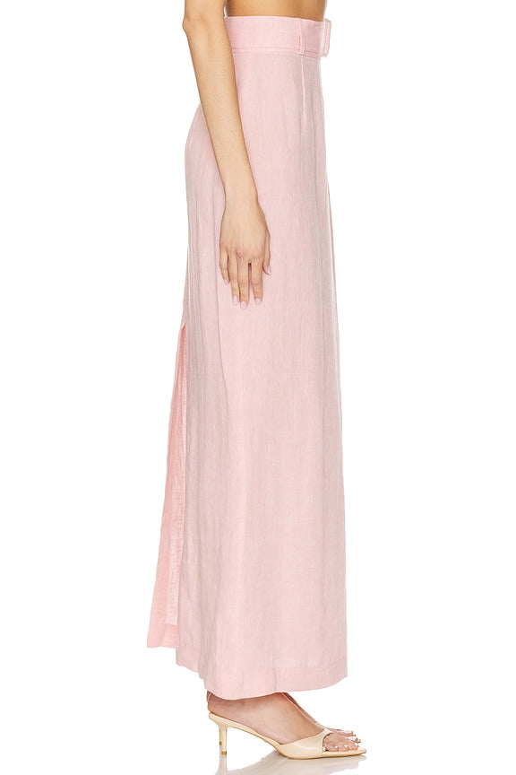 Belted Maxi Pencil Skirt