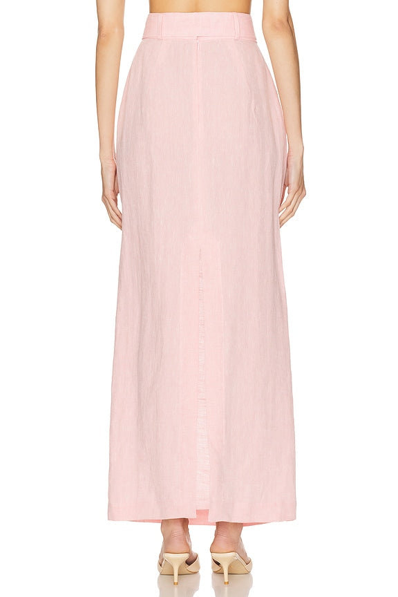 Belted Maxi Pencil Skirt