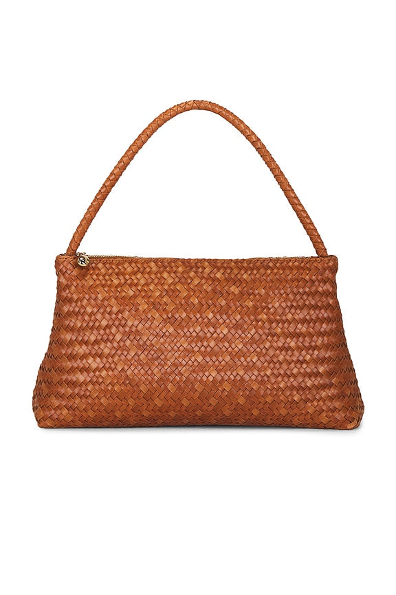 Large Handwoven Zip Shoulder Bag
