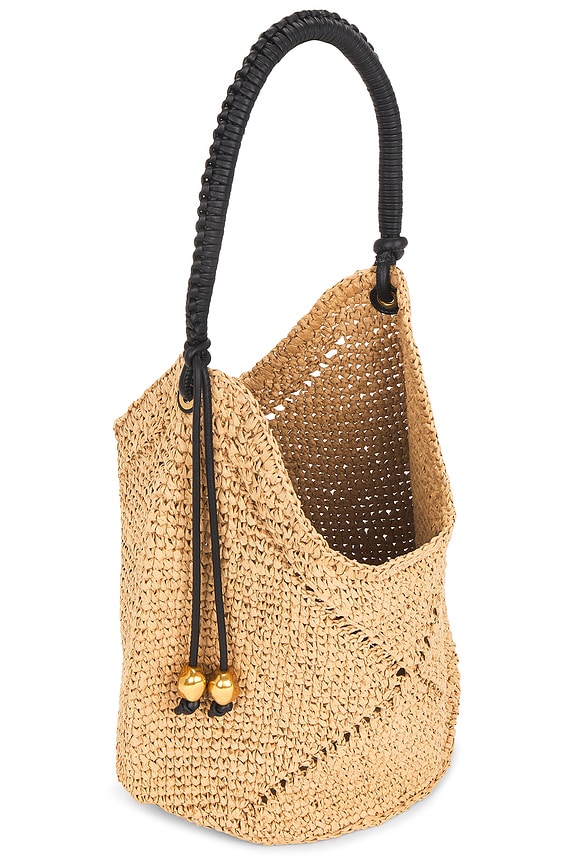 Lg Straw Pouchette Bag: Seasonal