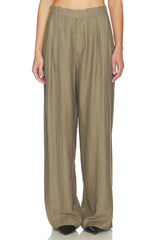 Hedi Mid Waist Tailored Linen Pant