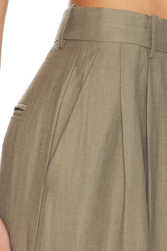 Hedi Mid Waist Tailored Linen Pant