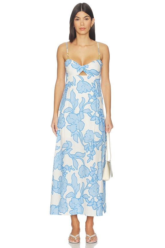 Alessia Twist Front Midi Dress