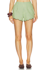 Capri Scallop Hem Shorts