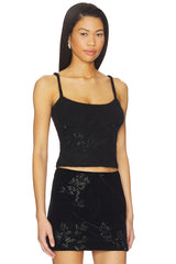 Beaded Mohair Knit Top