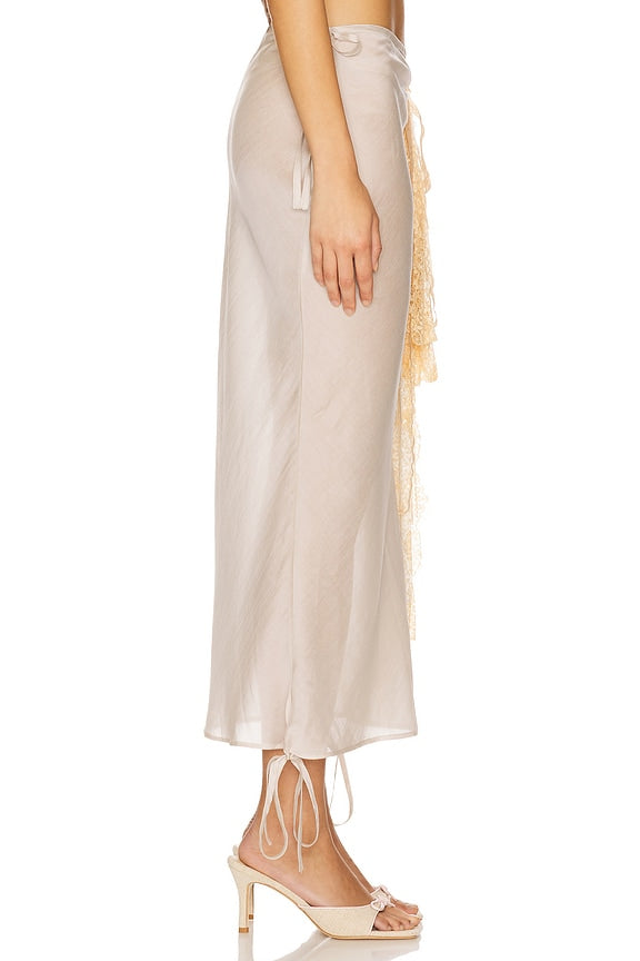 Midi Skirt With Lace Detail