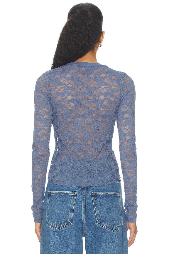Vero Long Sleeve Fitted Lace Top