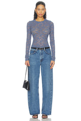 Vero Long Sleeve Fitted Lace Top
