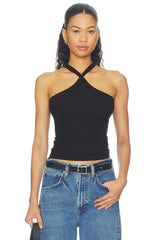 Lynx Cross Front High Neck Tank