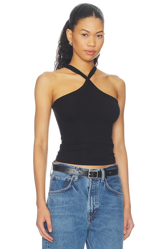 Lynx Cross Front High Neck Tank