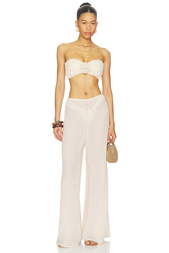 x Elsa Hosk Drawstring Wide Leg Pant