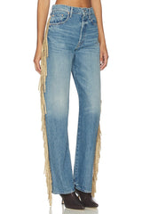 The Fringe Half-pipe Button Sneaker Jeans