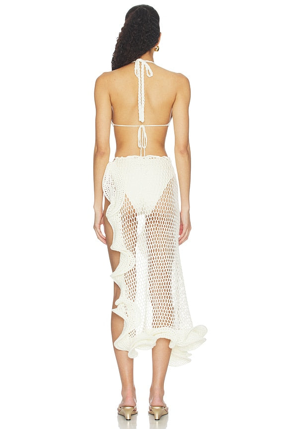 Blossom Crochet Skirt Set