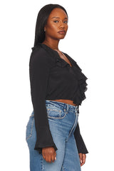 Denise Ruffle Tie Top