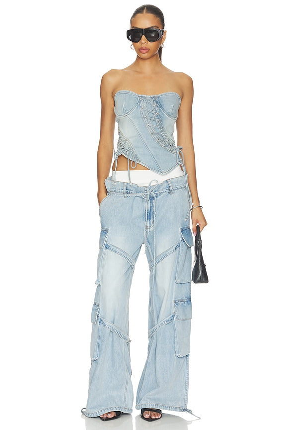 Asymmetrical Lace-Up Corset