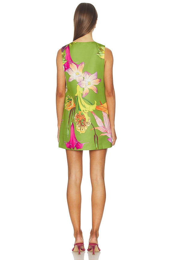 Floral Canopy V Neck Electra Dress