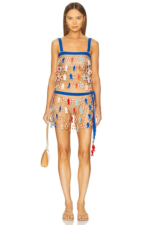 Poisson Hand Crochet Mini Skirt