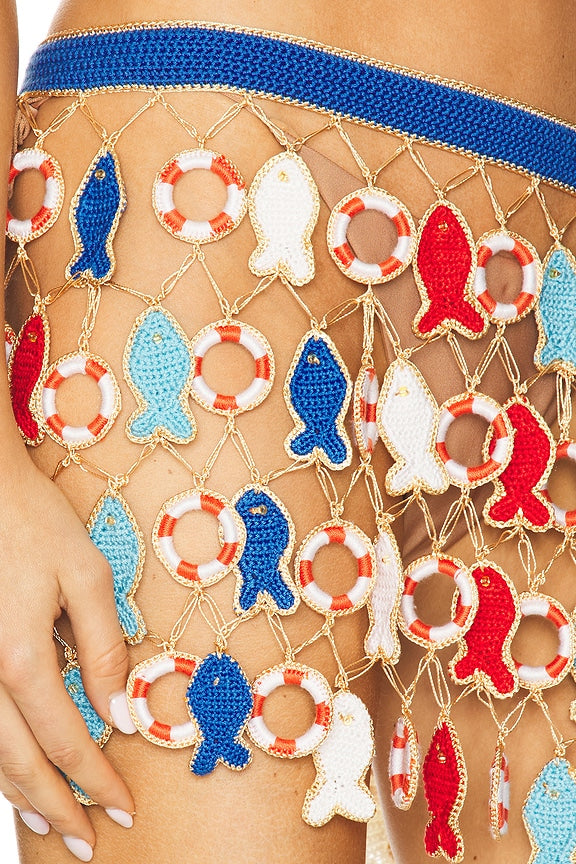 Poisson Hand Crochet Mini Skirt