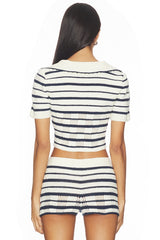 Vera Hand-crocheted Polo Top