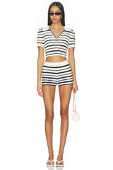 Vera Hand-crocheted Polo Top